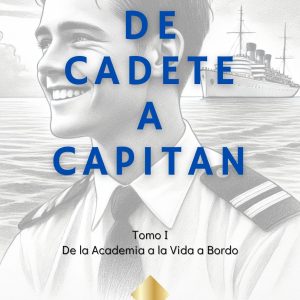 Portada del libro De Cadete a Capitán – Tomo I, guía profesional para cadetes y oficiales de la Marina Mercante
