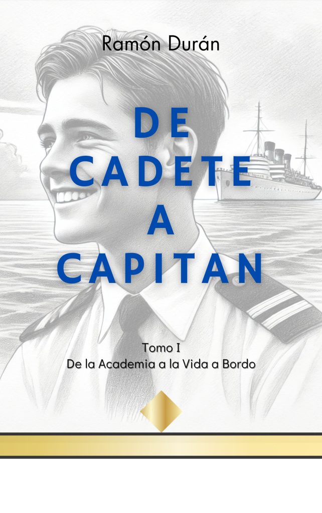 Portada del libro De Cadete a Capitán – Tomo I, guía profesional para cadetes y oficiales de la Marina Mercante