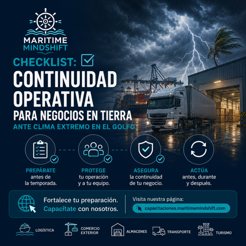 Checklist: continuidad operativa para negocios en tierra ante clima extremo en el Golfo